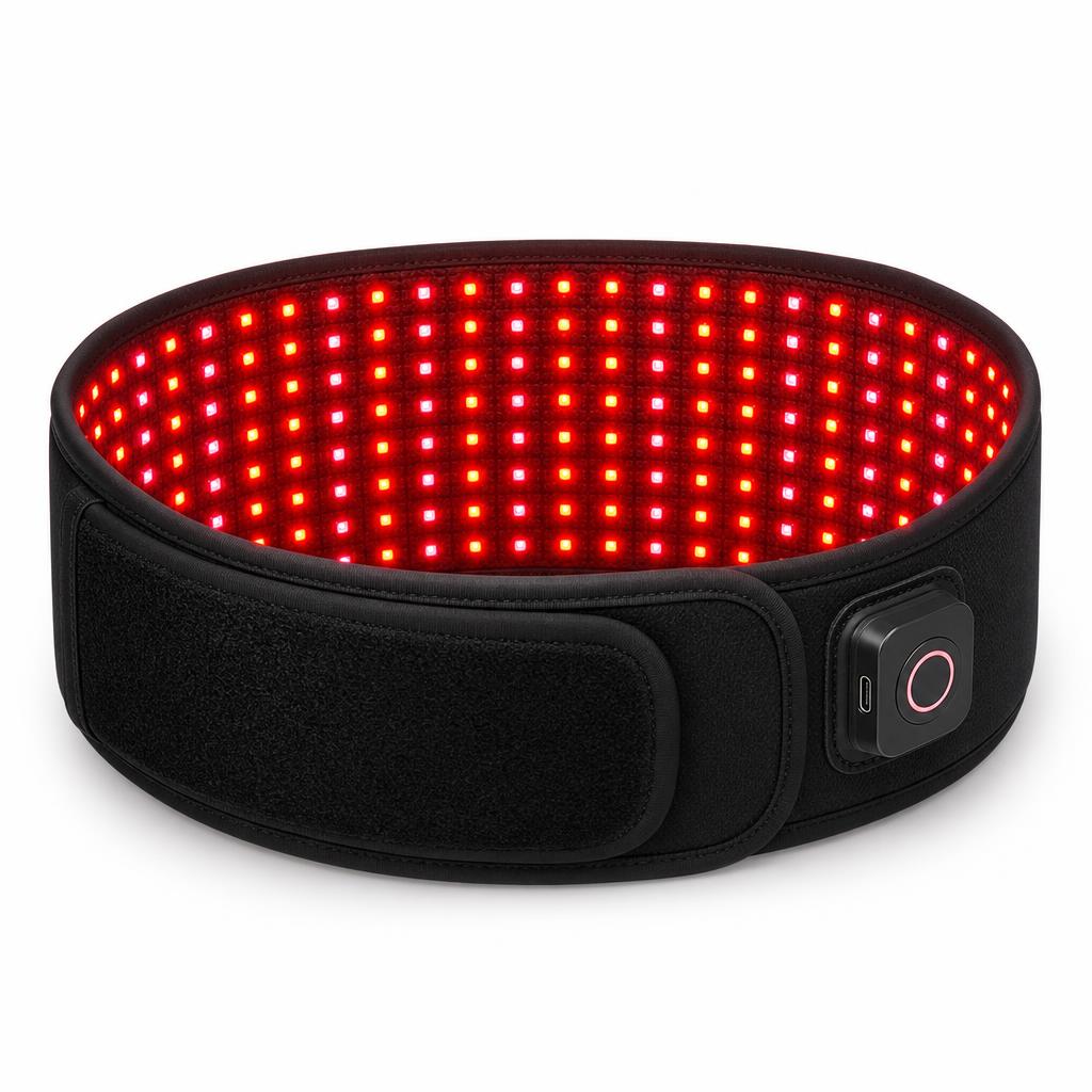 Cinturon Isolenia de terapia de luz roja e infrarroja, 60 LEDs, encendido