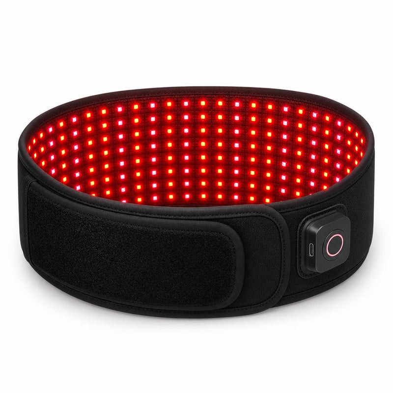 Cinturon Isolenia de terapia de luz roja e infrarroja, 60 LEDs, encendido