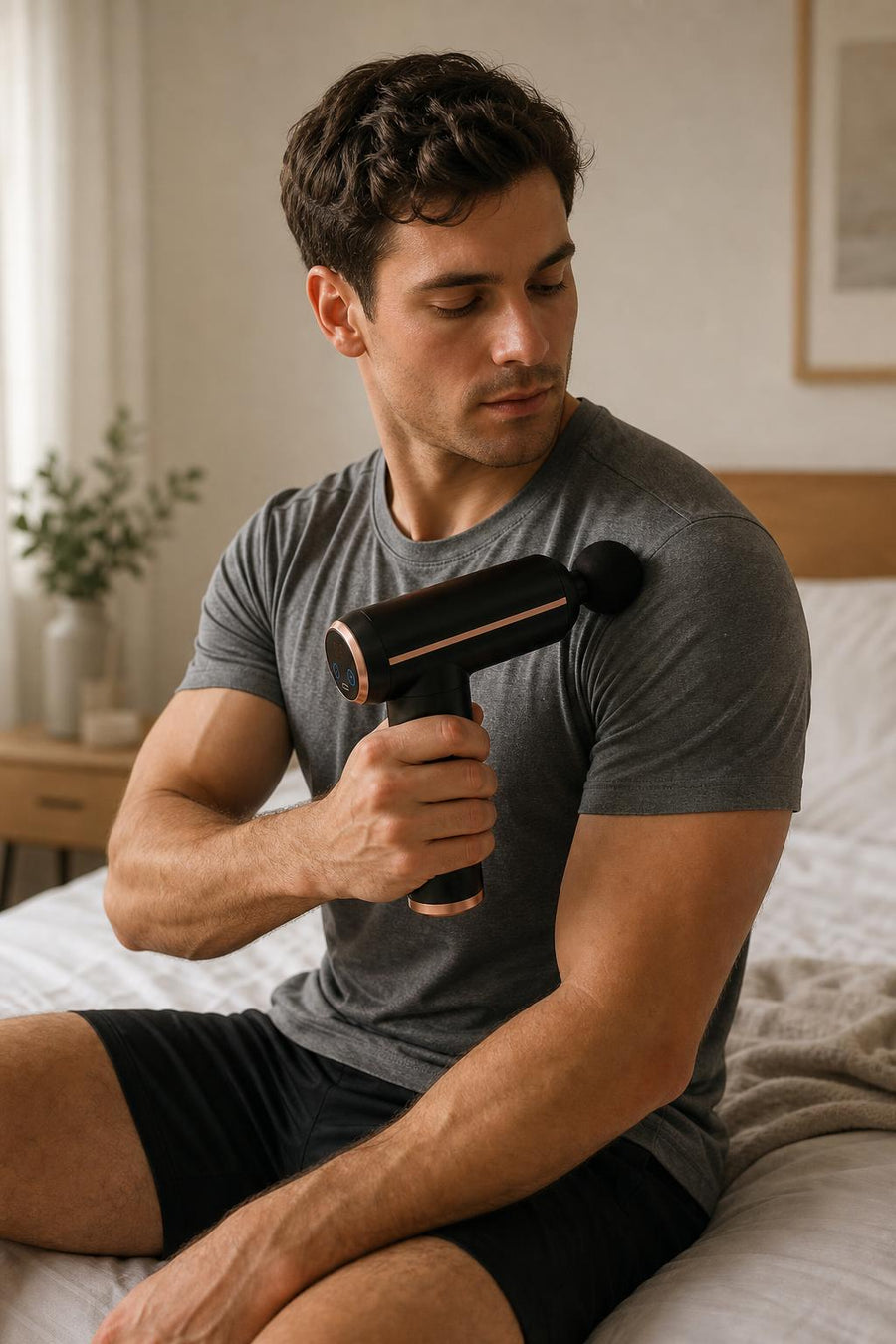 Pistola de Masaje Isolenia en uso